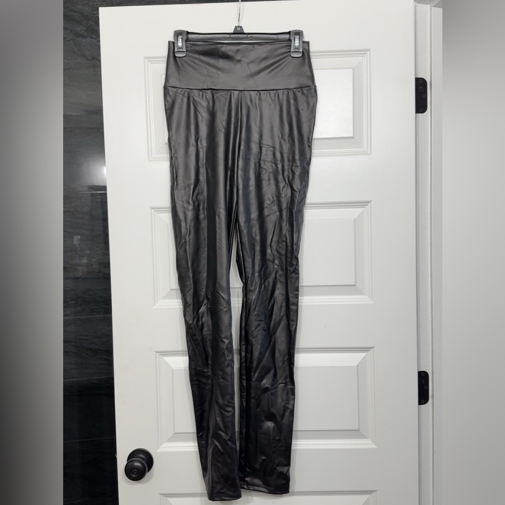 Sleek Black Women's Leather Pants
